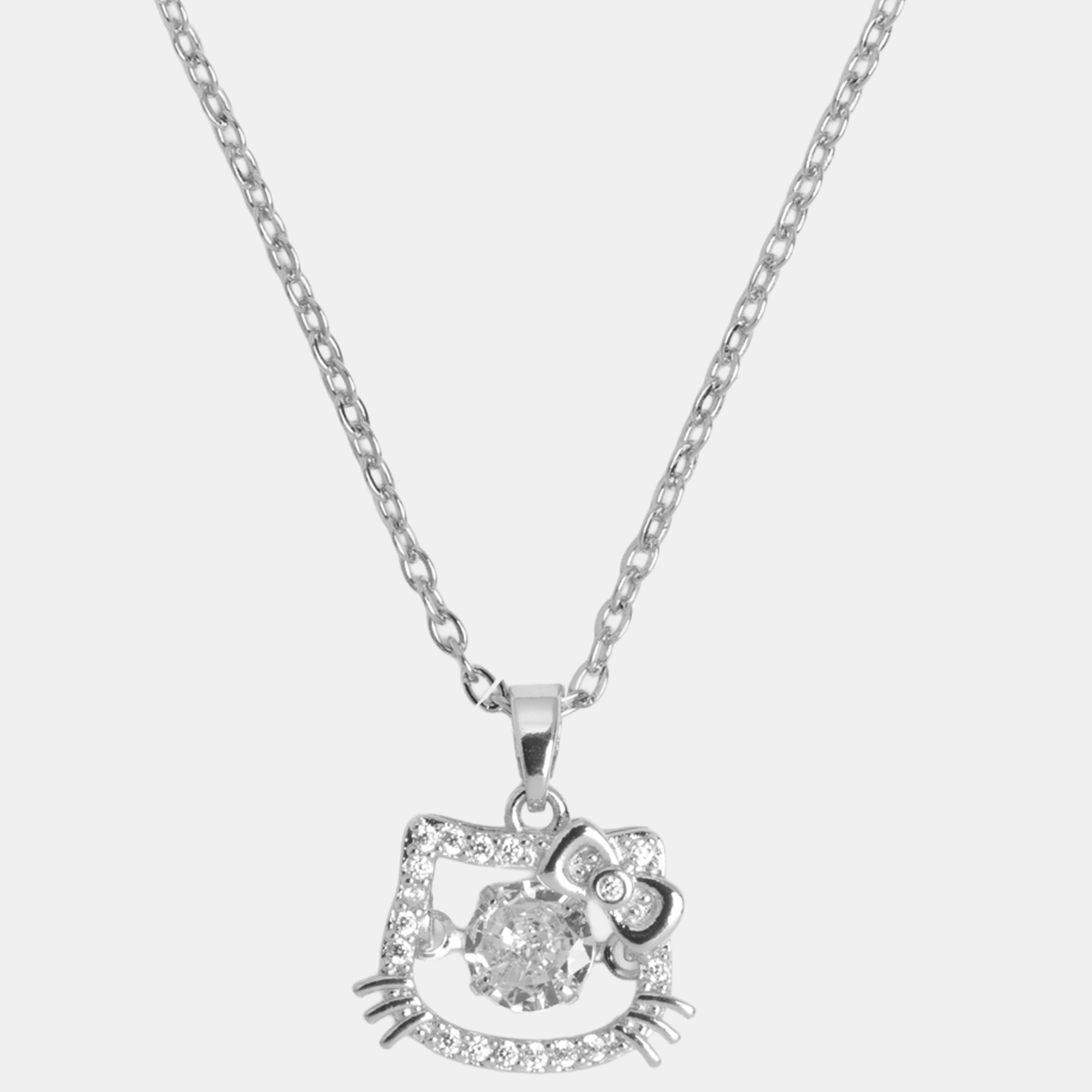 Molly Sweet Kitty Necklace-Silver