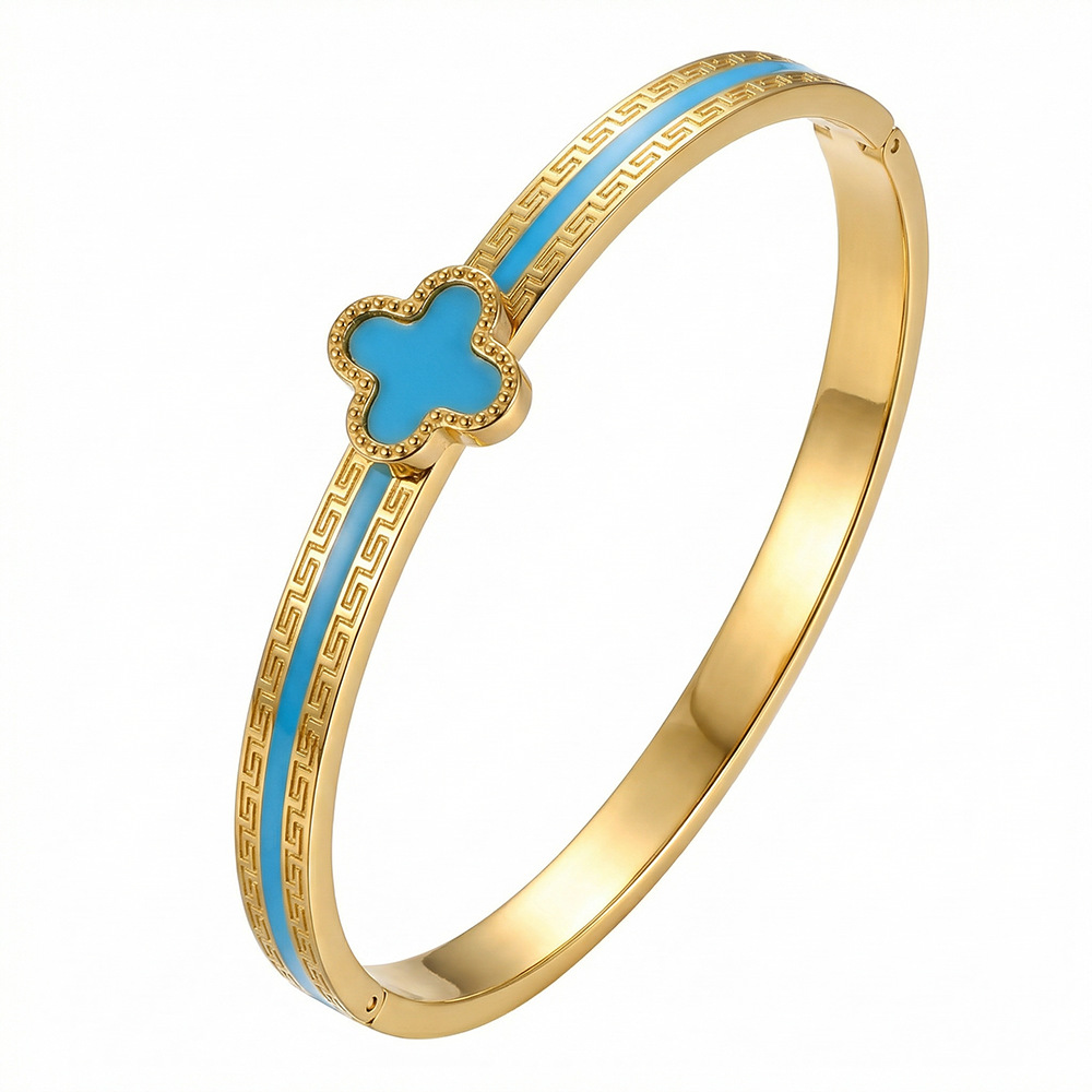 Molly Jewelry- Greek Clover-Bracelet-Blue
