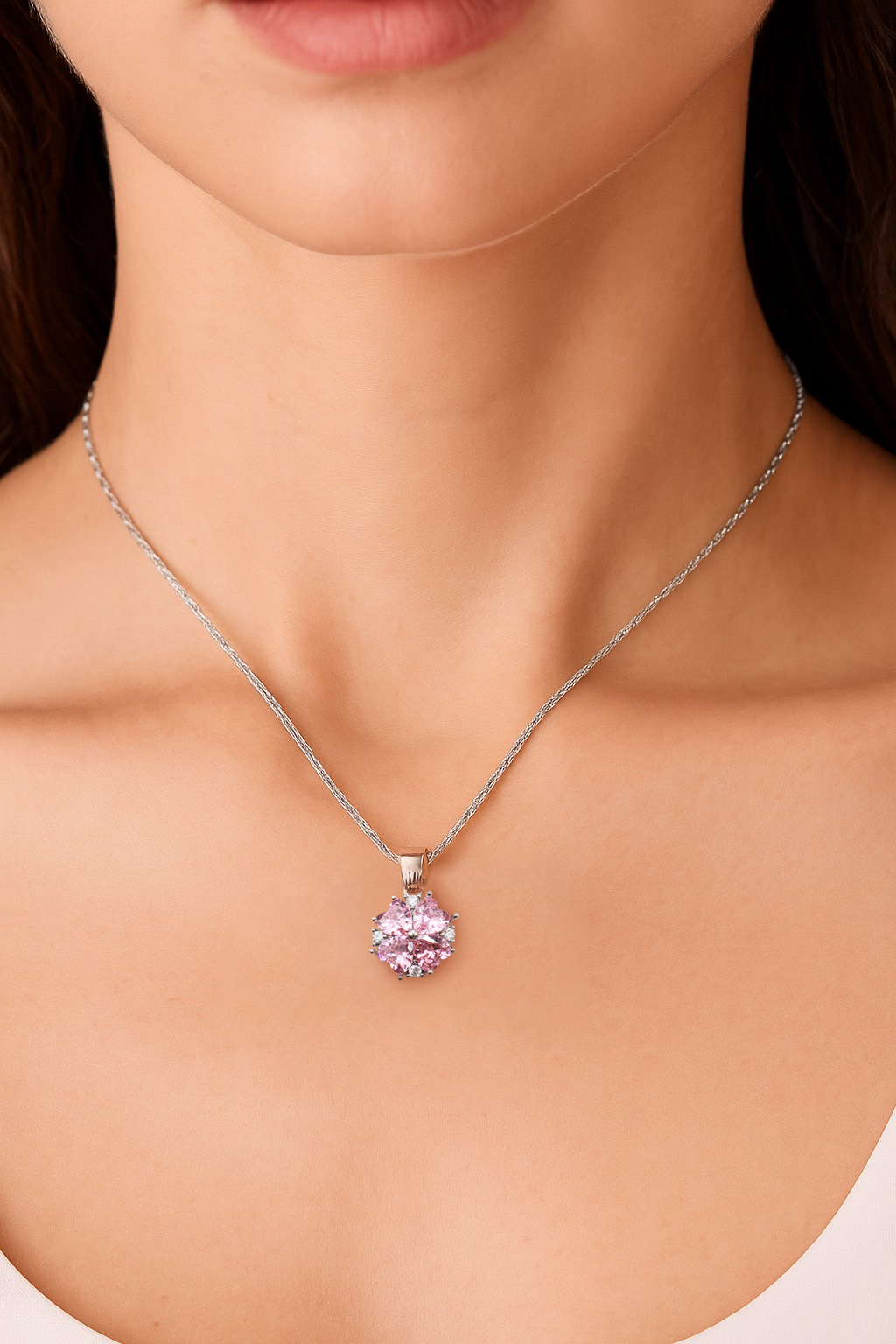 Roselle Charm Necklace
