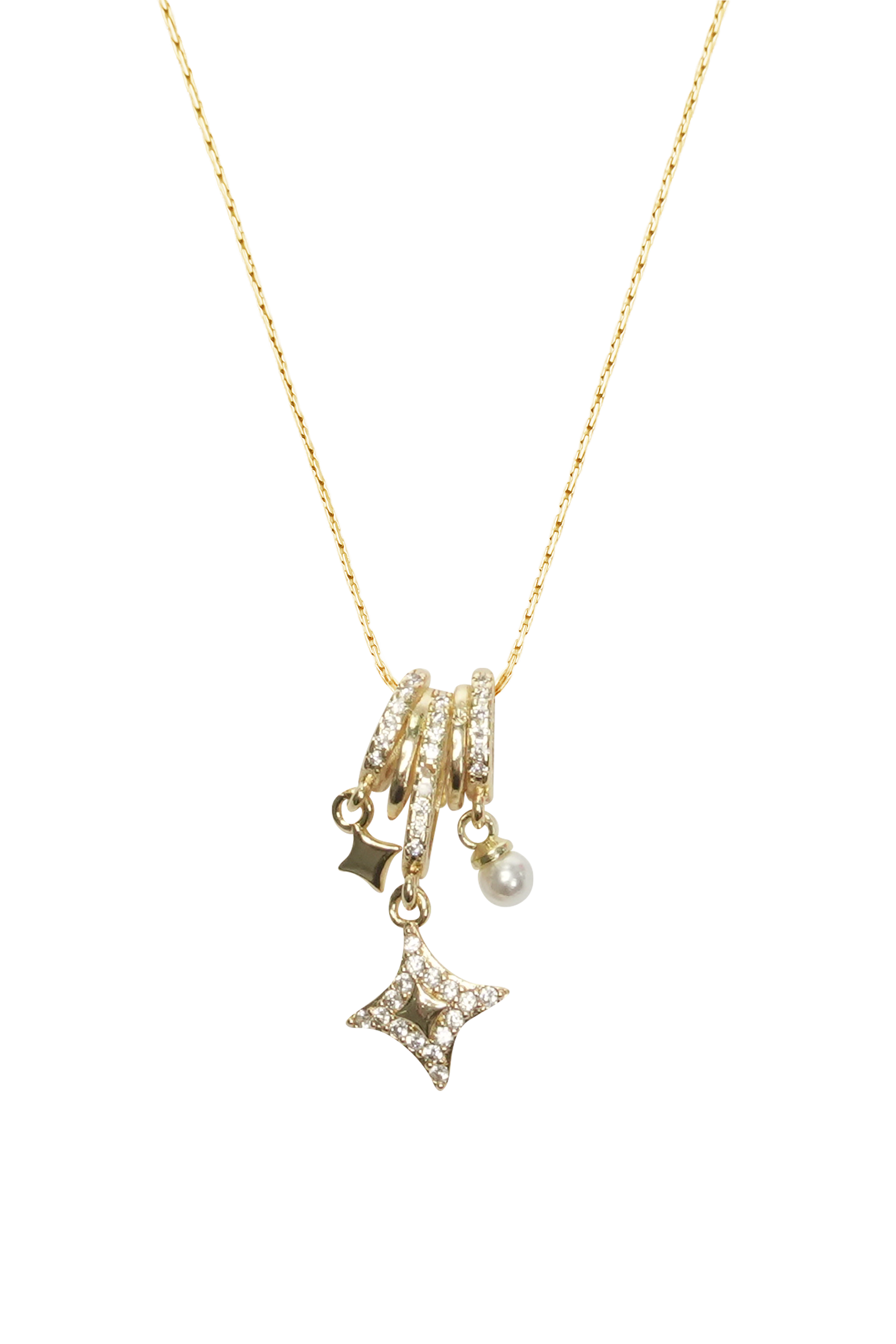 The Classy Glow Stellar Trio Drops Necklace