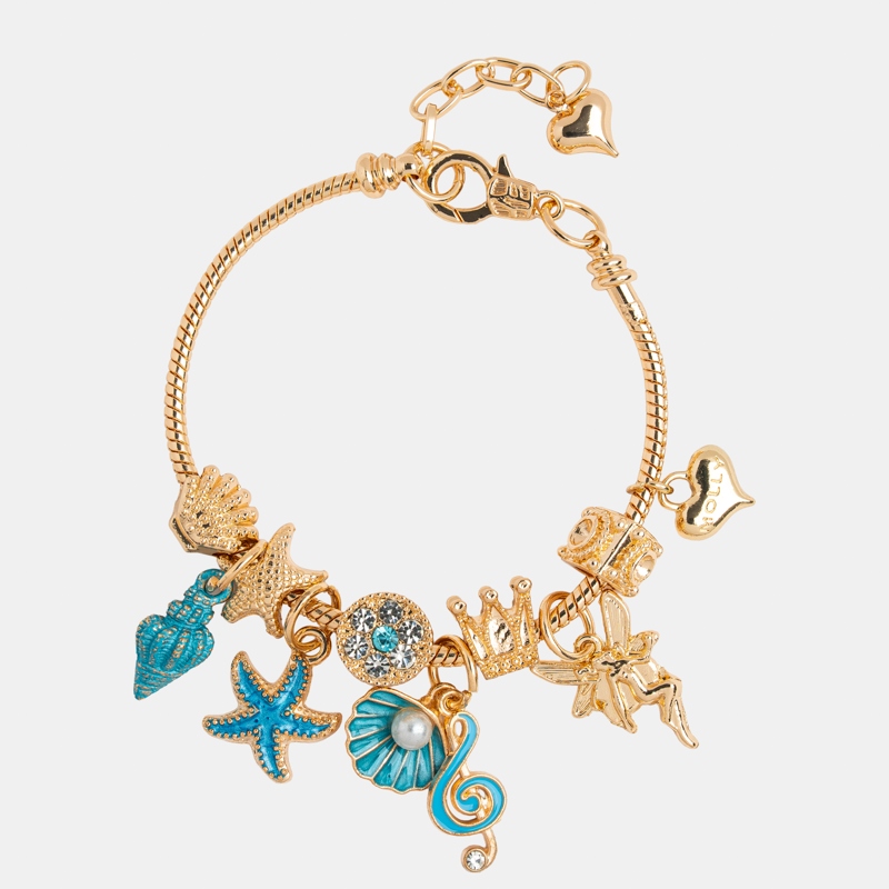 Molly Charm Aqua Gem Charm