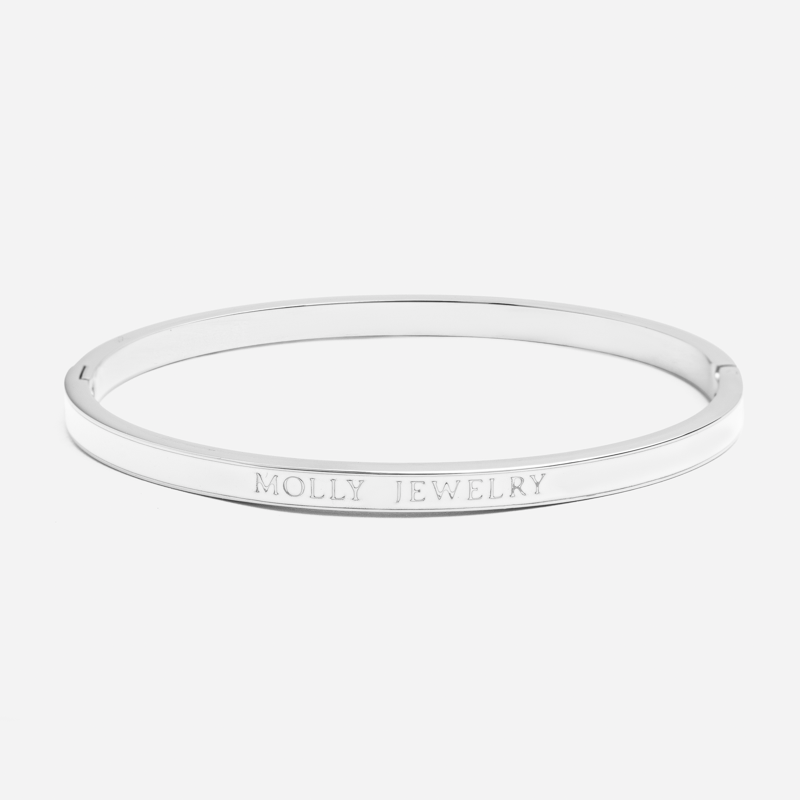 Molly Timeless Color Bracelet-Slive -White