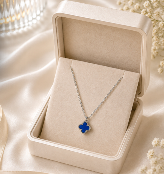 Molly Jewelry-Eternal Bloom Mini-Necklace-Blue-SV