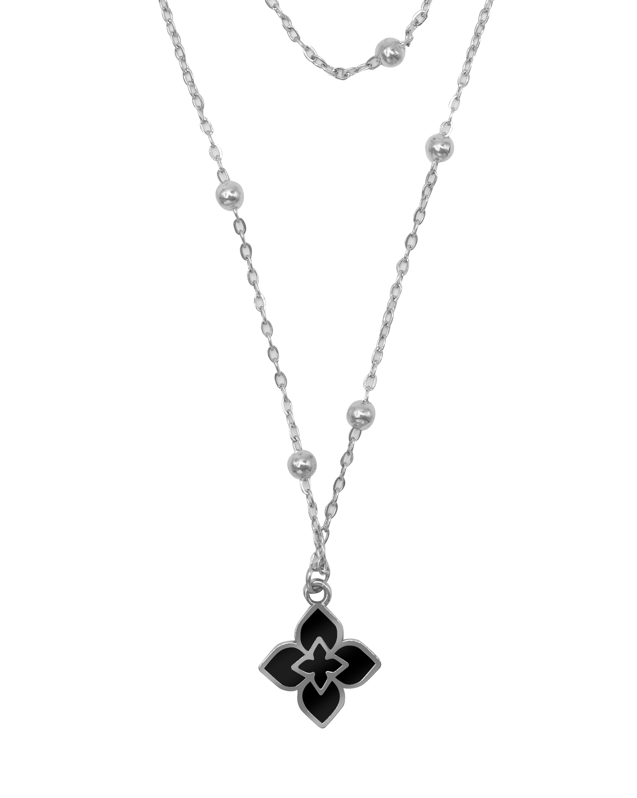 The classy layered charms necklace V.6-Black