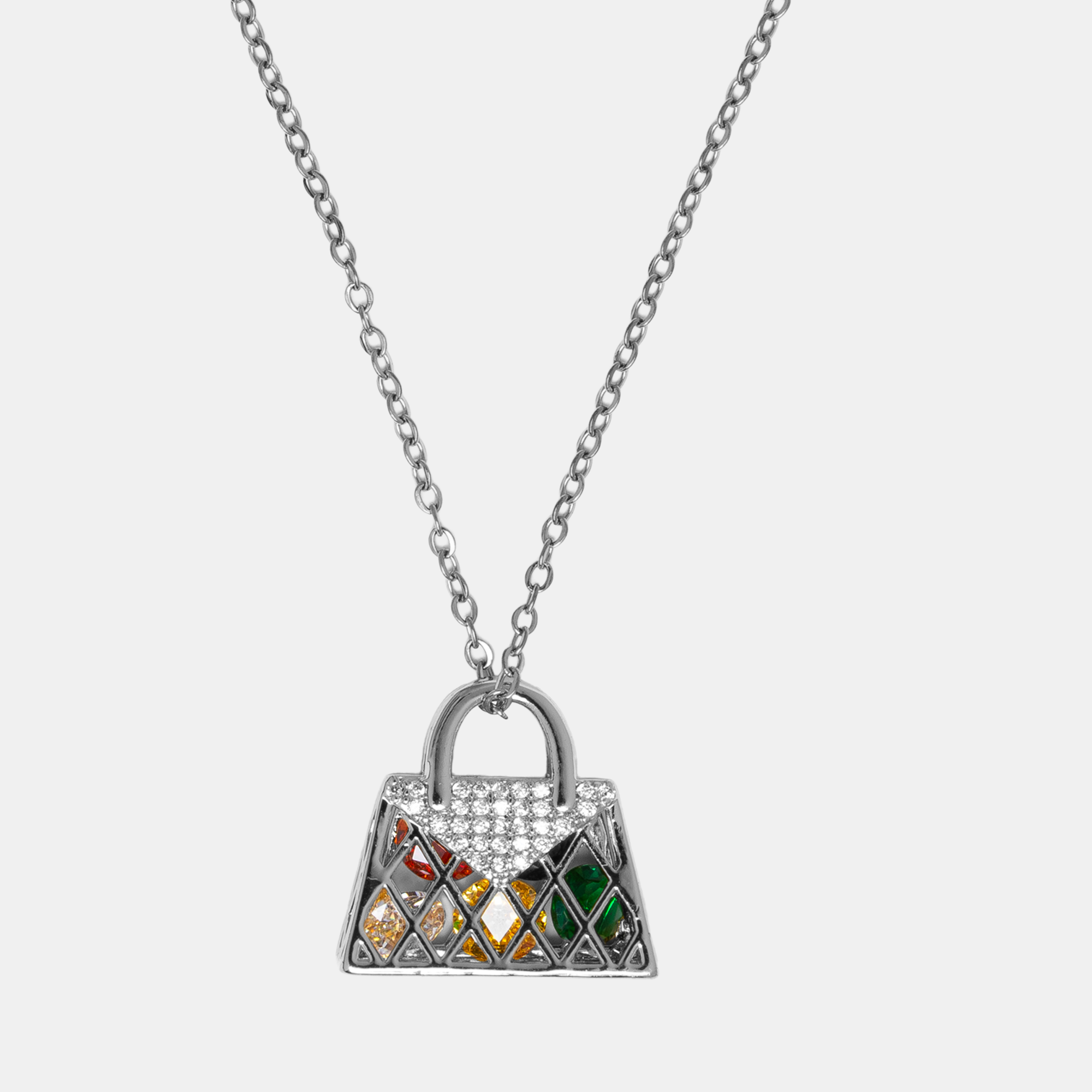 Molly Belle Handbag -Necklace -Silver