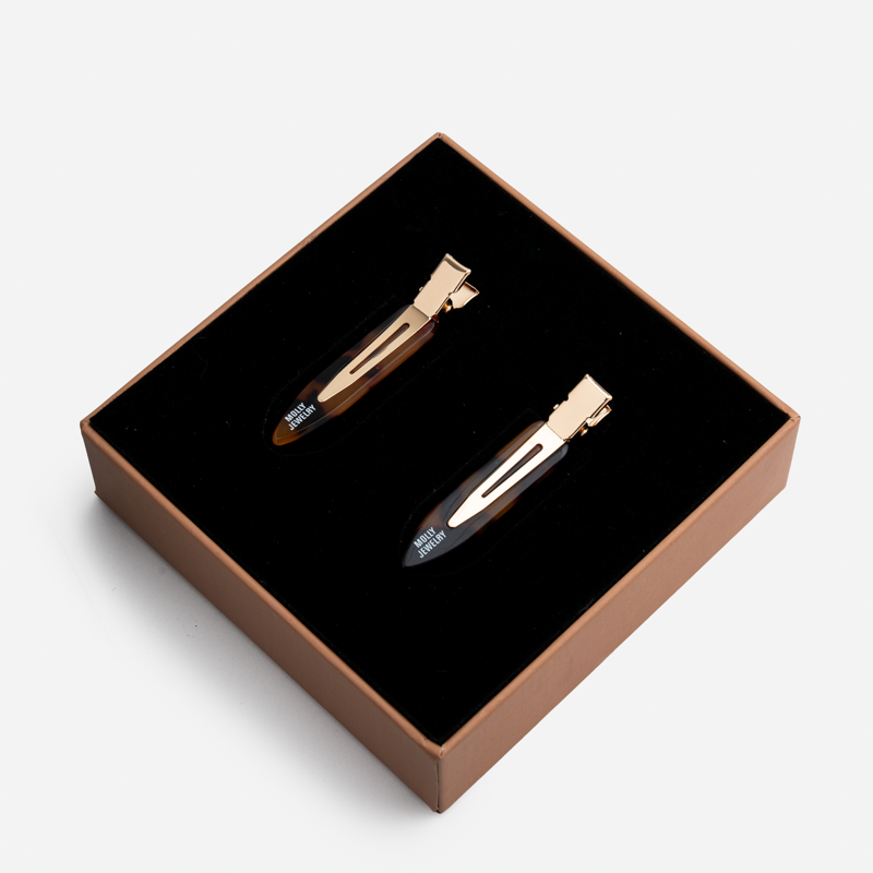 Backstage Mini Glow Hair Clip-Caramel Turtle