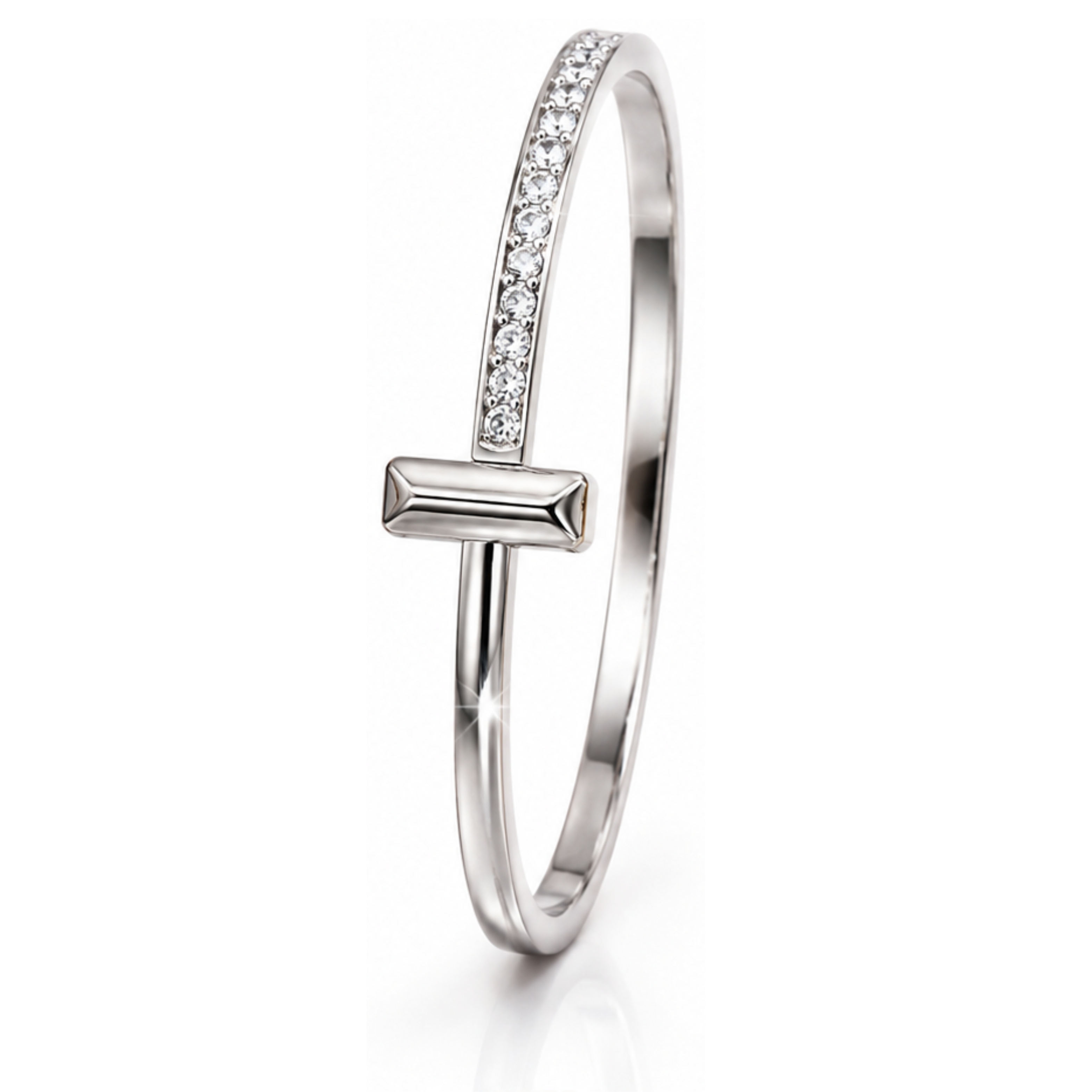 Molly Jewelry-Silver T-Bangle / T-Bar Bracelet