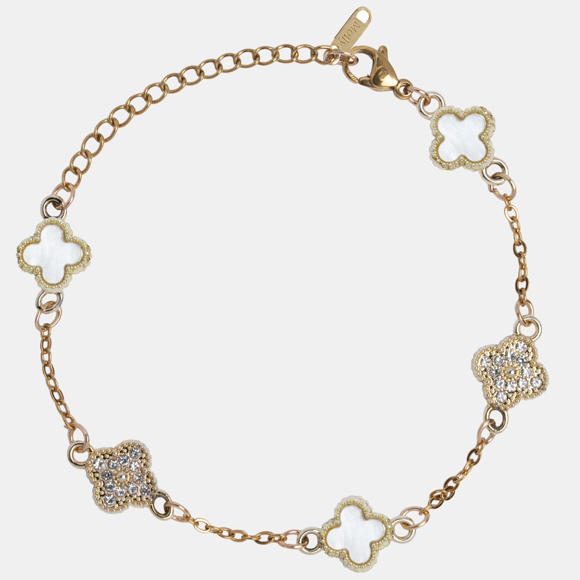 Molly Garden Mini Bracelet-Gold-White