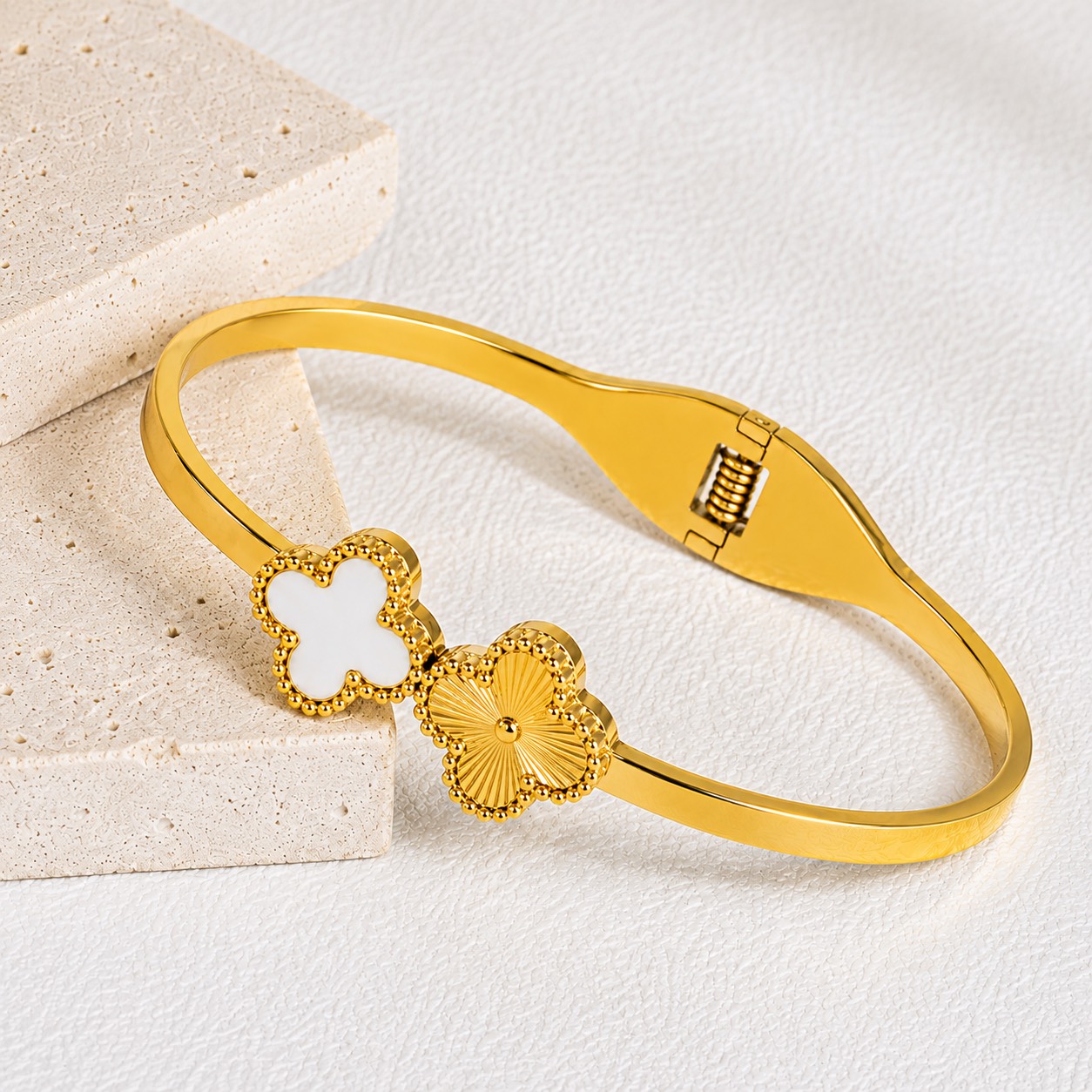 Molly Jewelry-Clover Signature-Bracelet-White