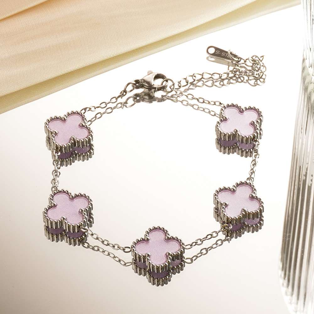 Molly Jewelry-Pastel Pink-Bracelet-Silver