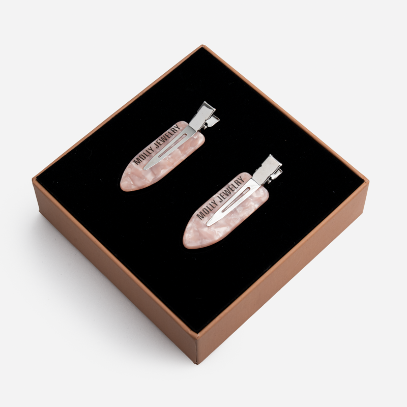 Backstage Glow Hair Clip-Peach Puff