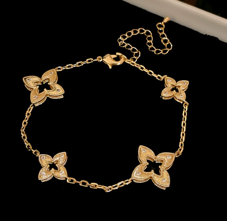 Molly Jewelry-Golden Petal-Bracelet-Gold