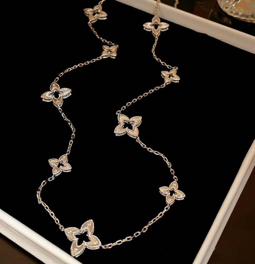 Molly Jewelry-Silver Petal-Necklace
