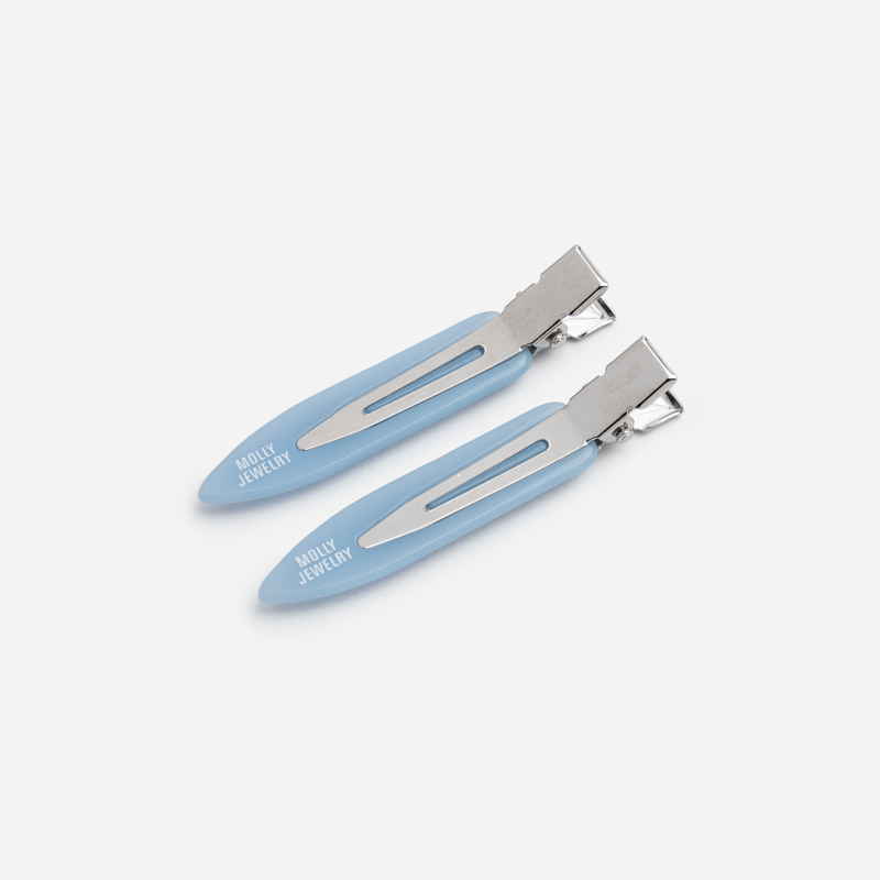 Backstage Mini Glow Hair Clip-Sky Blue