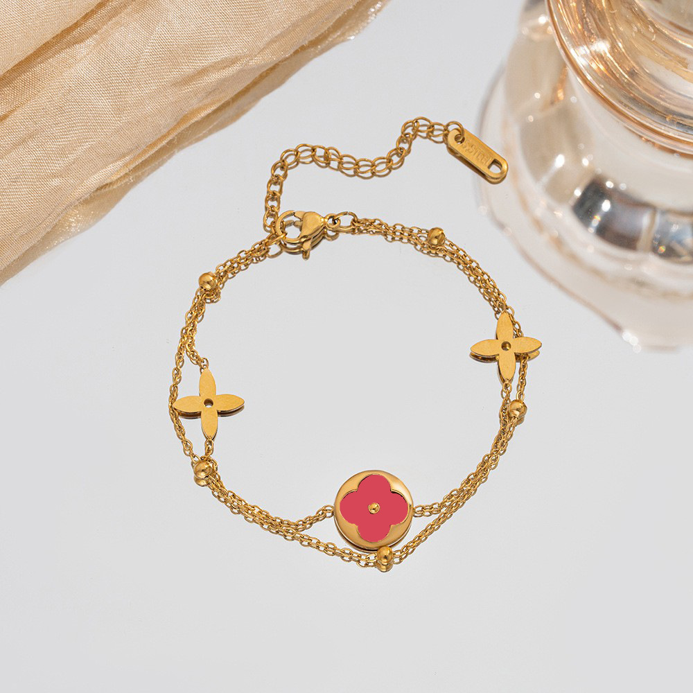 Molly Jewelry-Royal Clover-Bracelet-Pink