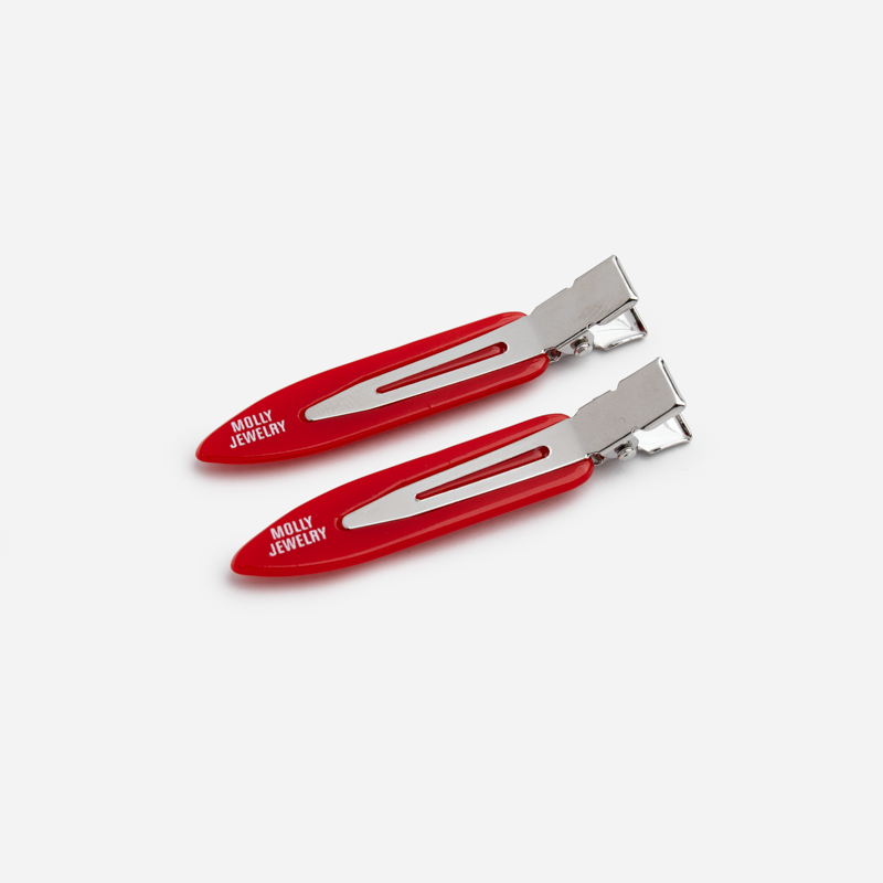 Backstage Mini Glow Hair Clip-Apple Red