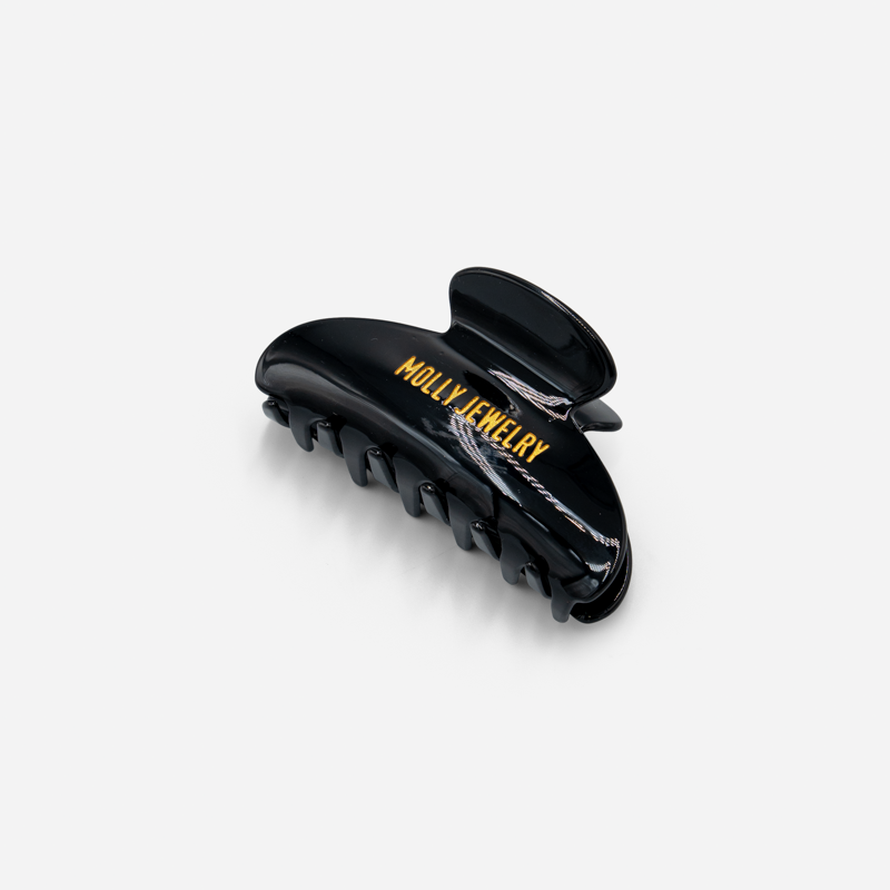 Mini classic de hair claw clip-black