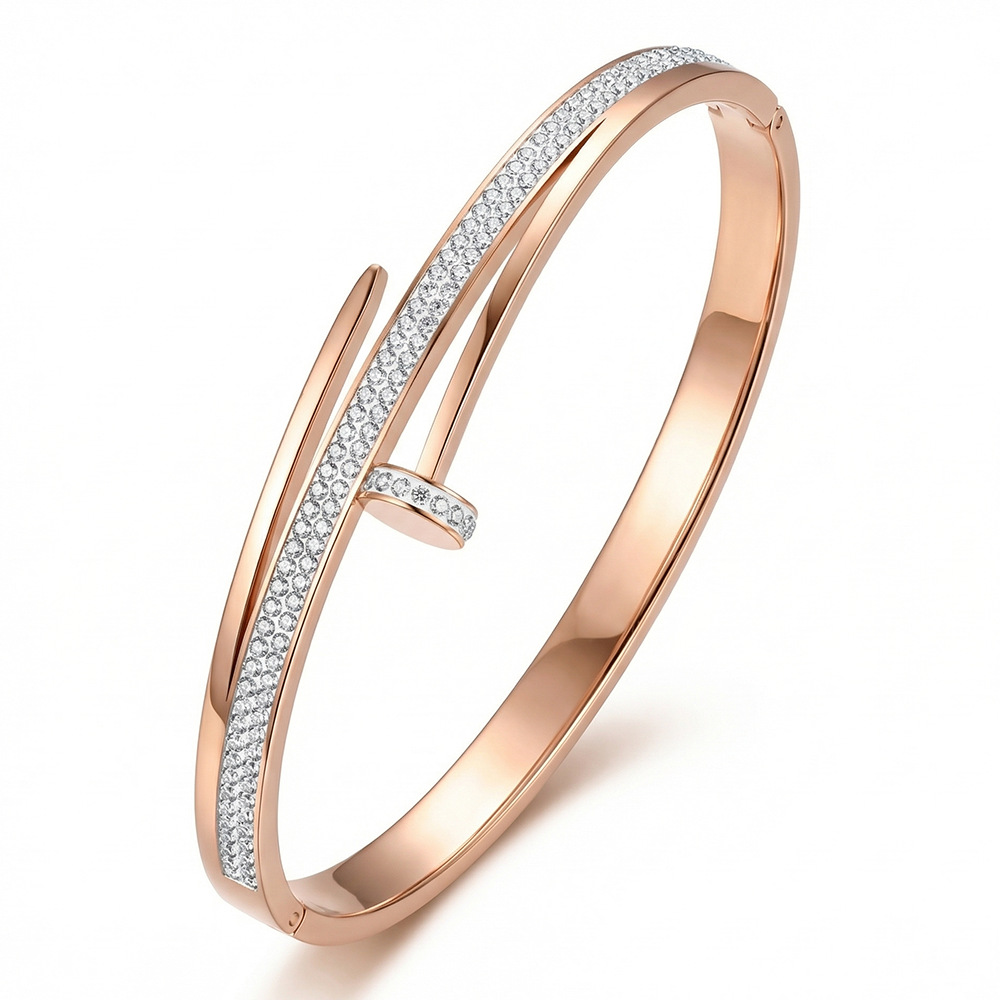 Molly Jewelry- Diamond Stream-Bracelet-Rose Gold