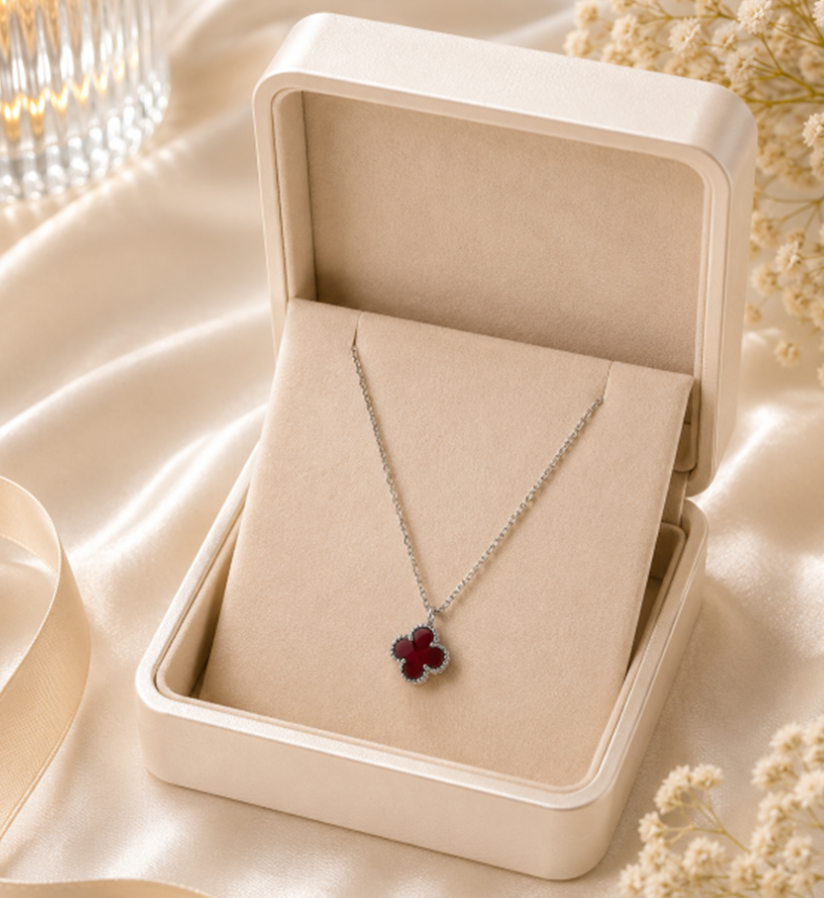 Molly Jewelry-Eternal Bloom Mini-Necklace-Ruby-SV