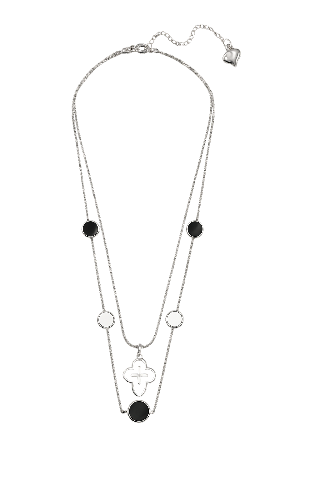 The Classy Layered Noir & Blanc Harmony necklace