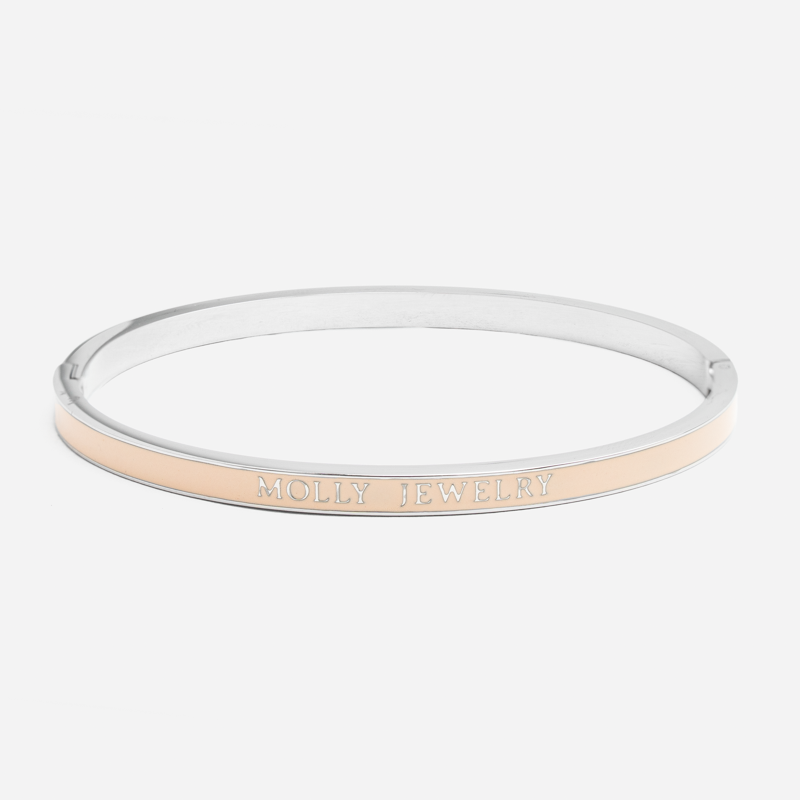 Molly Timeless Color Bracelet-Slive -Cream