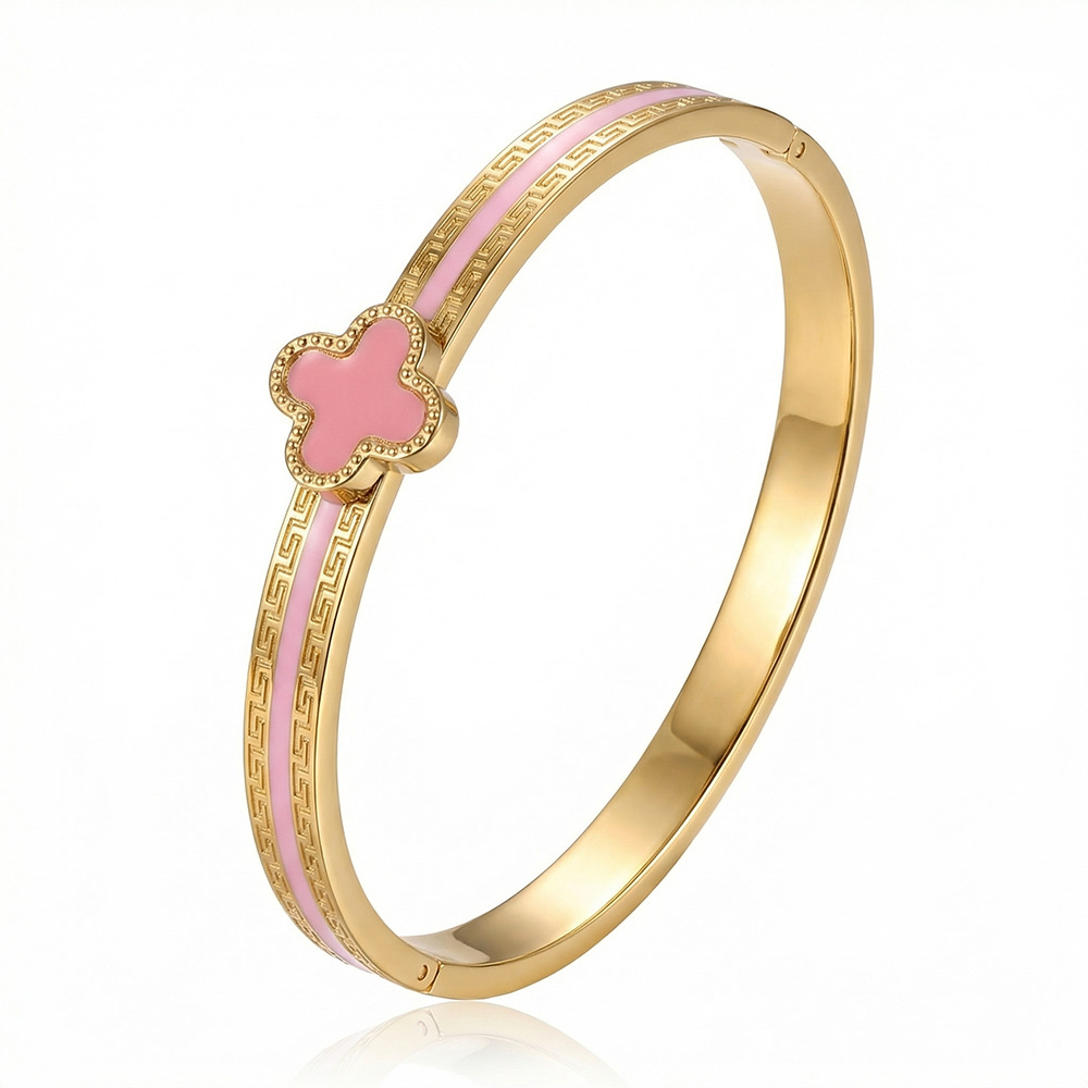 Molly Jewelry- Greek Clover-Bracelet-Pink