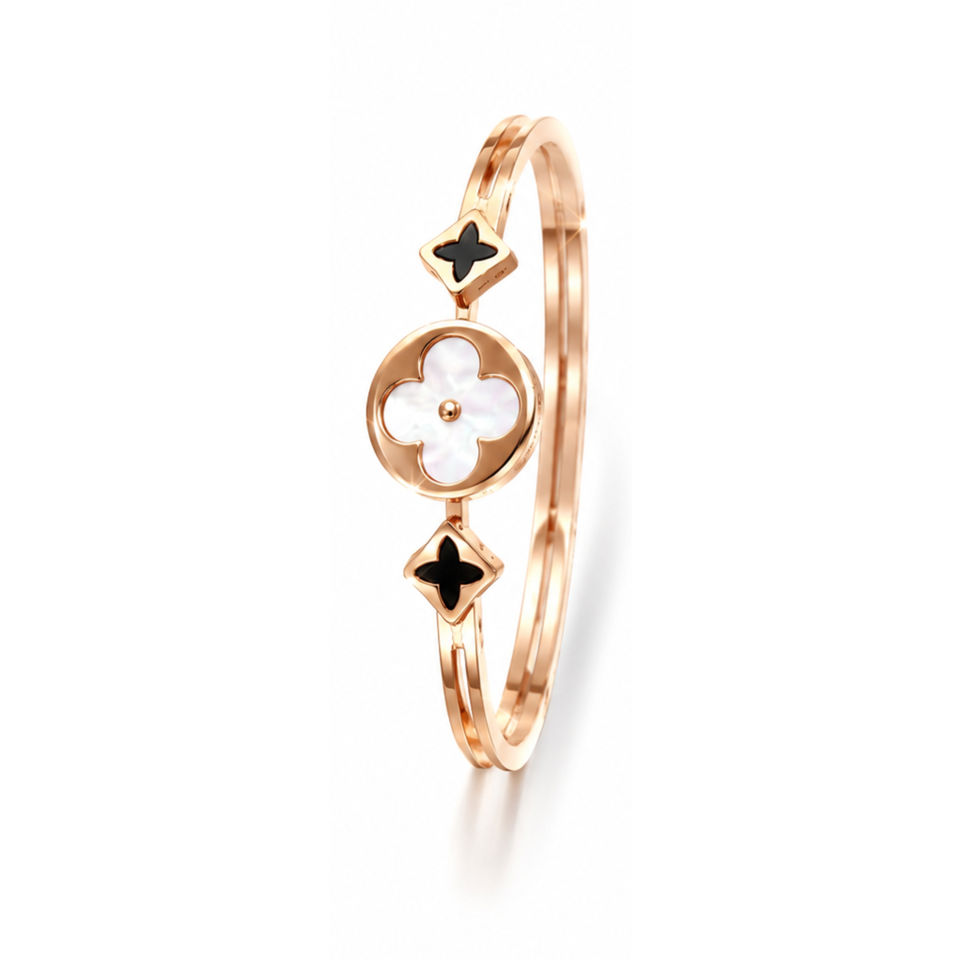 Molly Jewelry-Rose Gold Four-Leaf Clover Bracelet