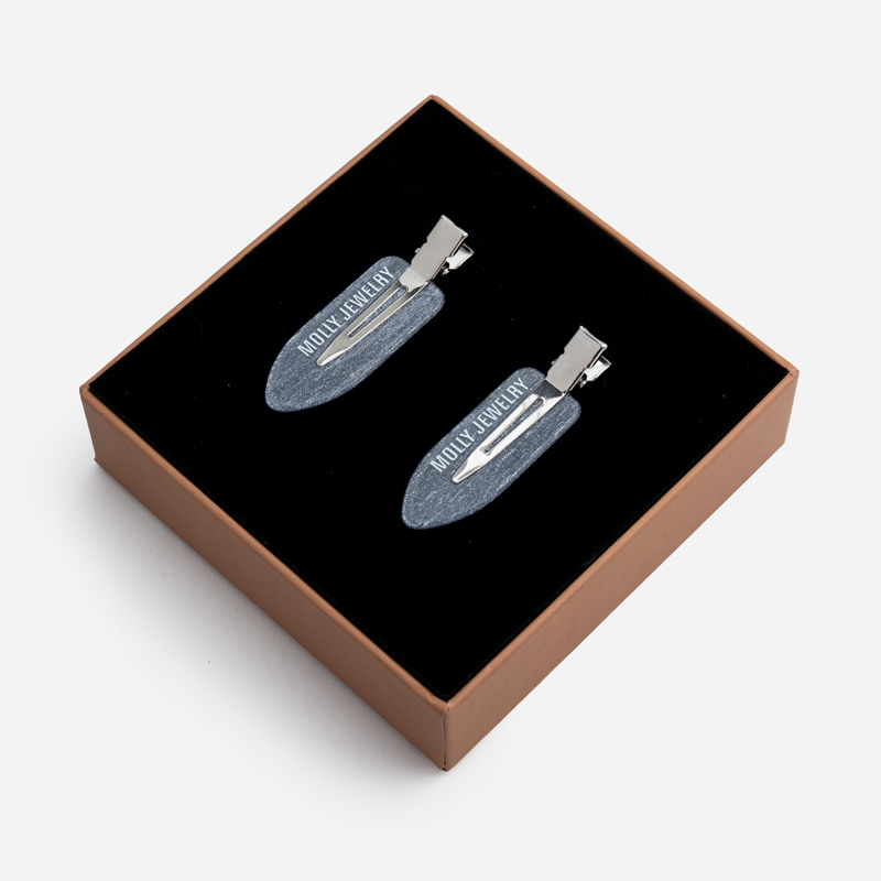 Backstage Glow Hair Clip-Denim Blue