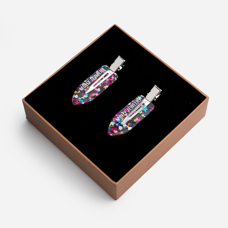 Backstage Glow Hair Clip-Confetti Party