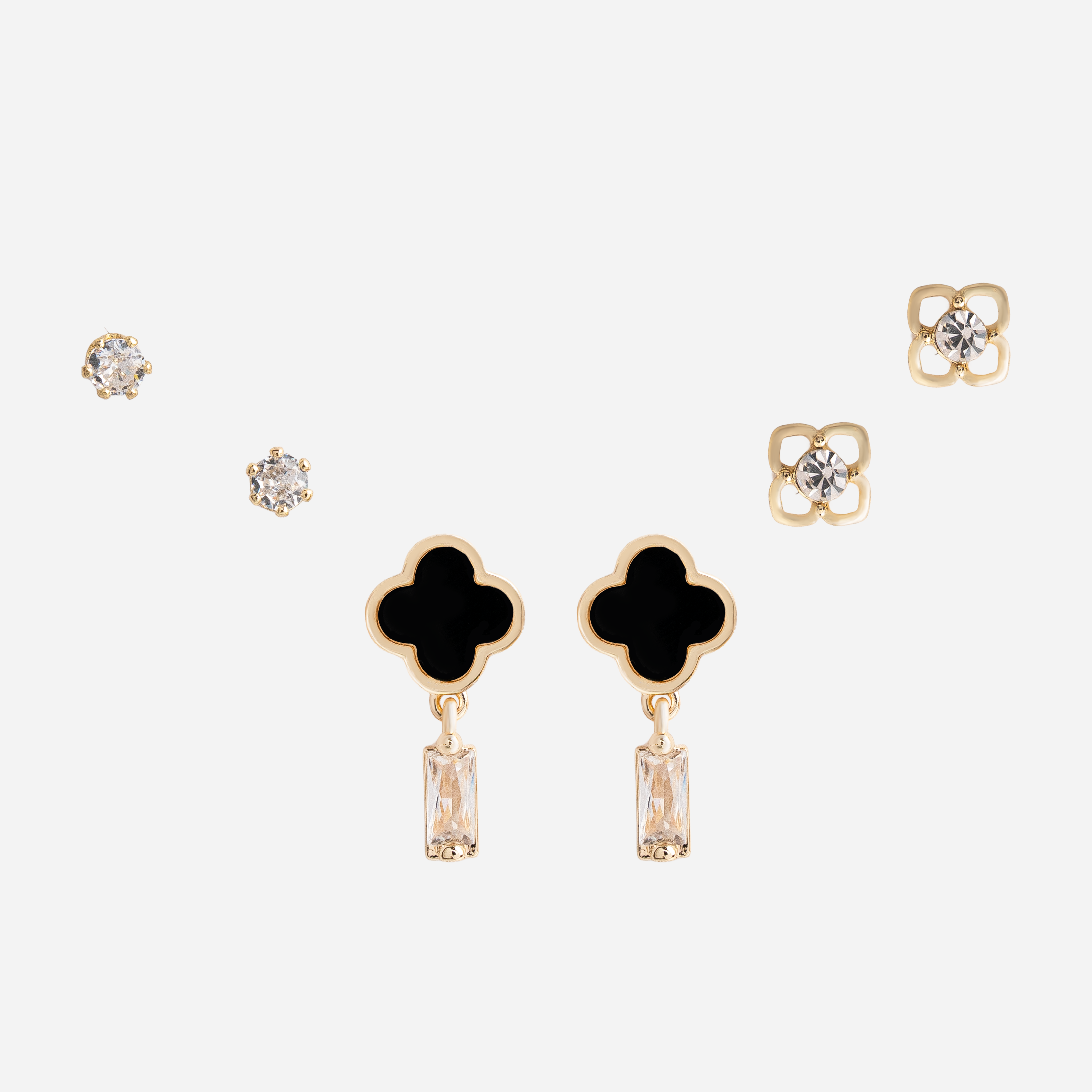 Molly Jewelry Black Onyx Bloom Earring Set