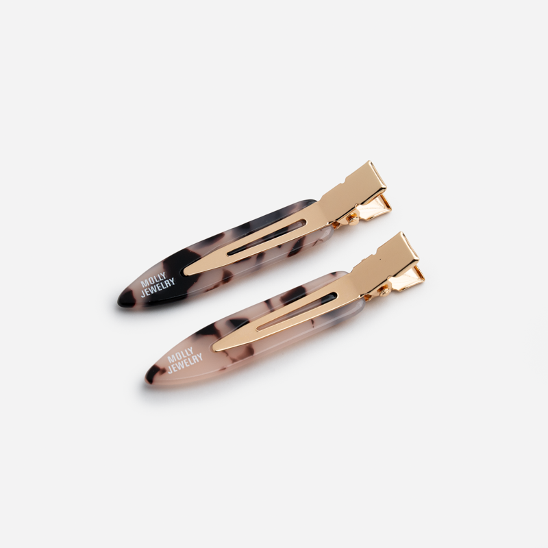 Backstage Mini Glow Hair Clip-Tiger Eye