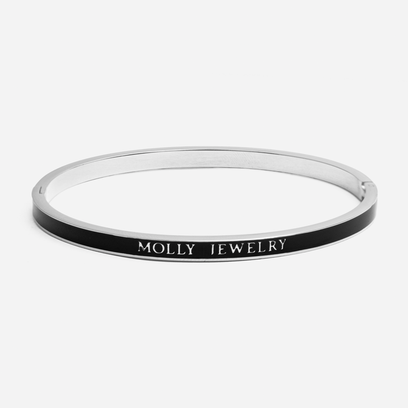 Molly Timeless Color Bracelet-Slive -Black