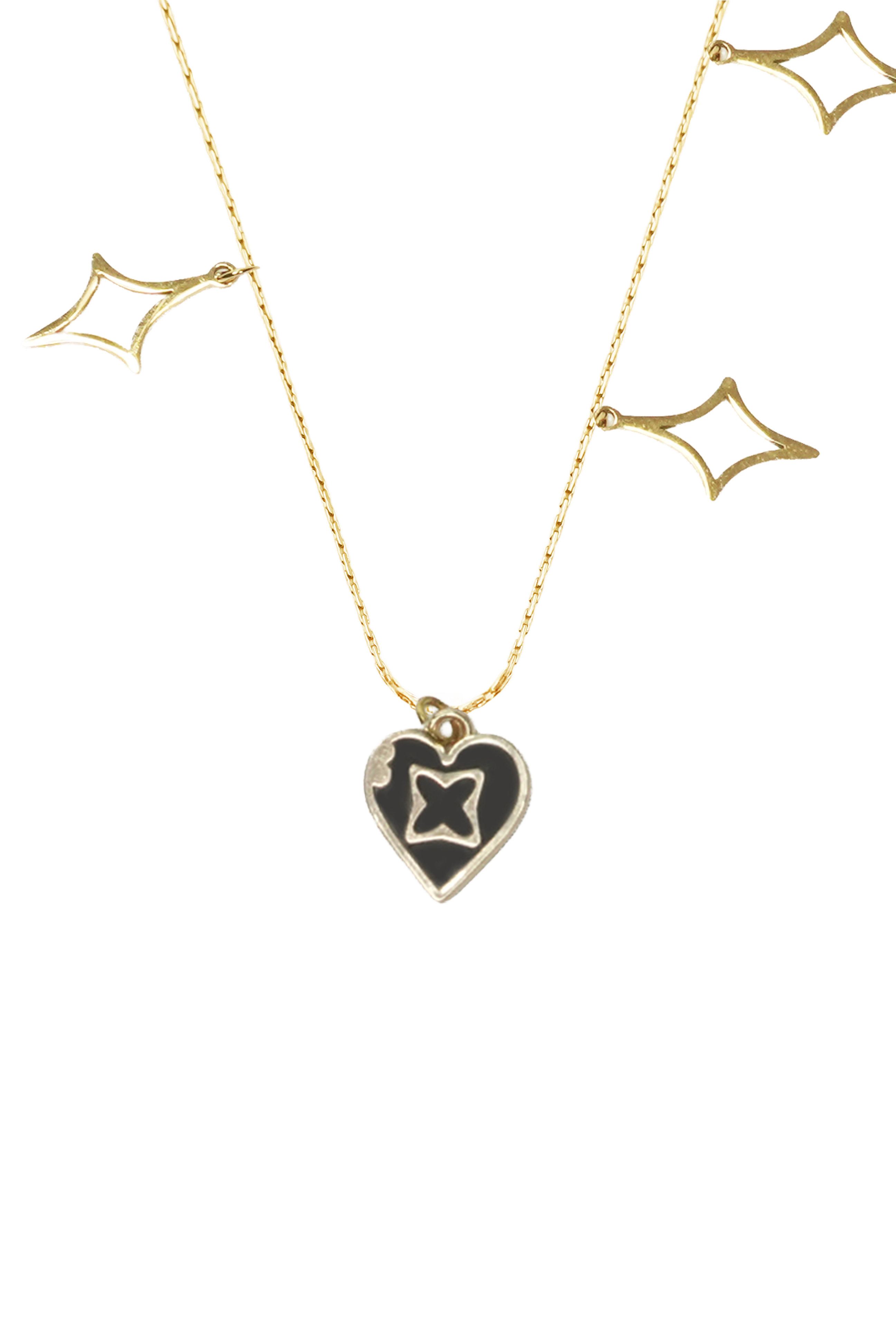 The Classy Layered Starlit Heart necklace