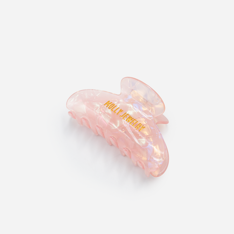Mini classic de hair claw clip-pink