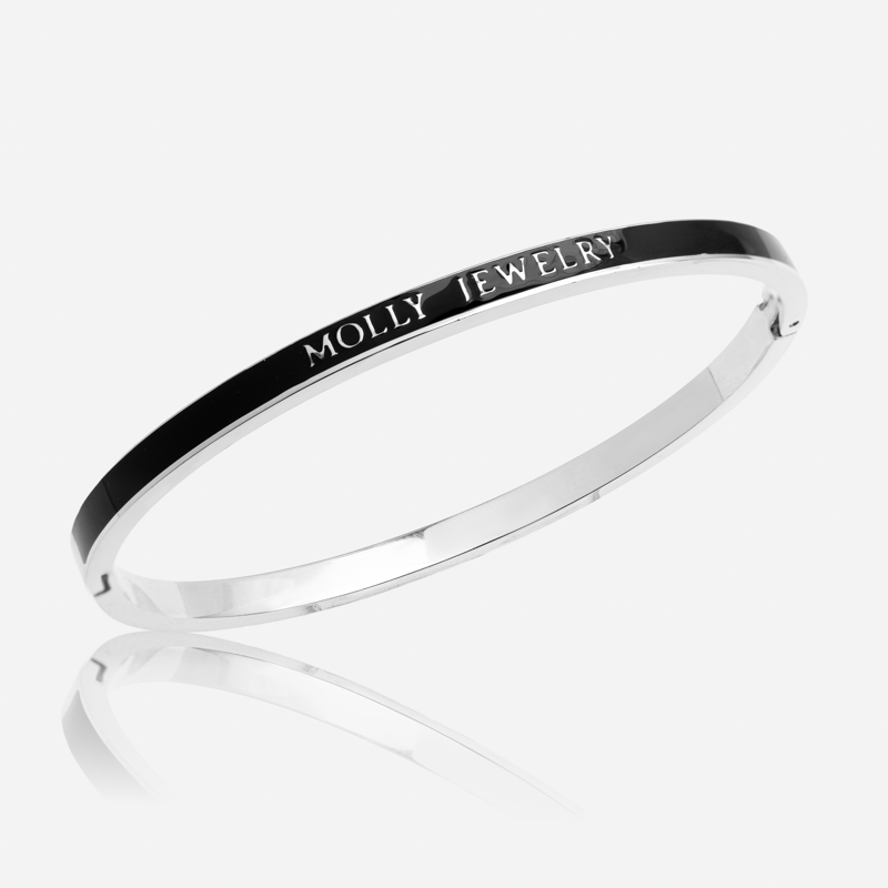 Molly Timeless Color Bracelet-Slive -Black