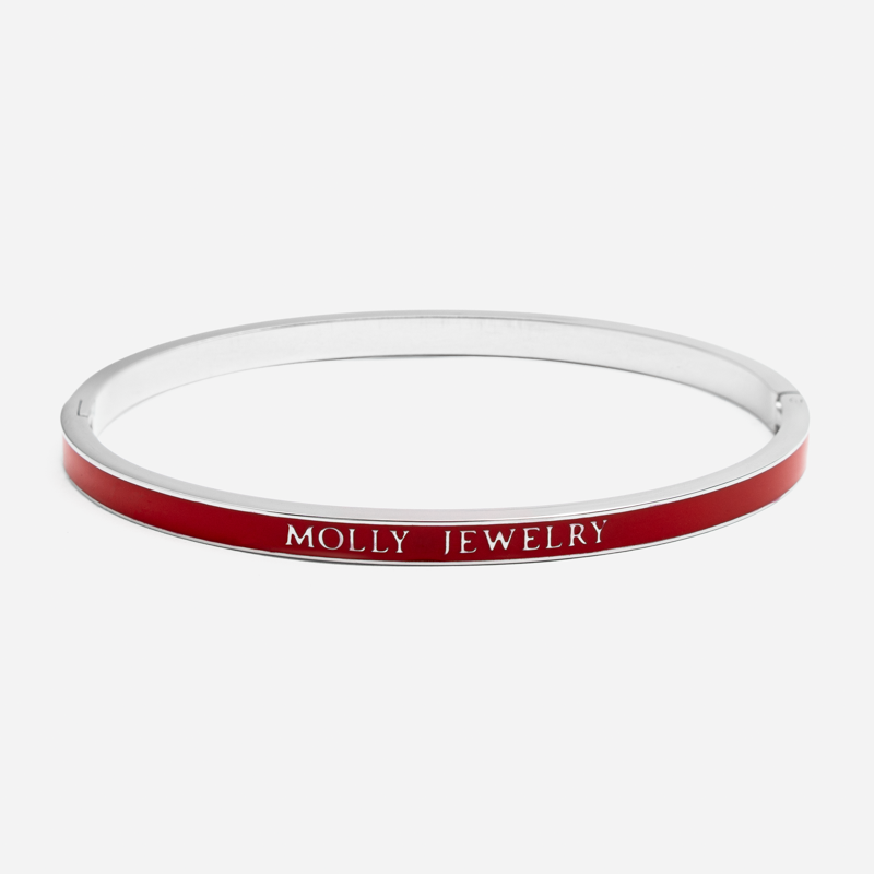 Molly Timeless Color Bracelet-Slive -Red