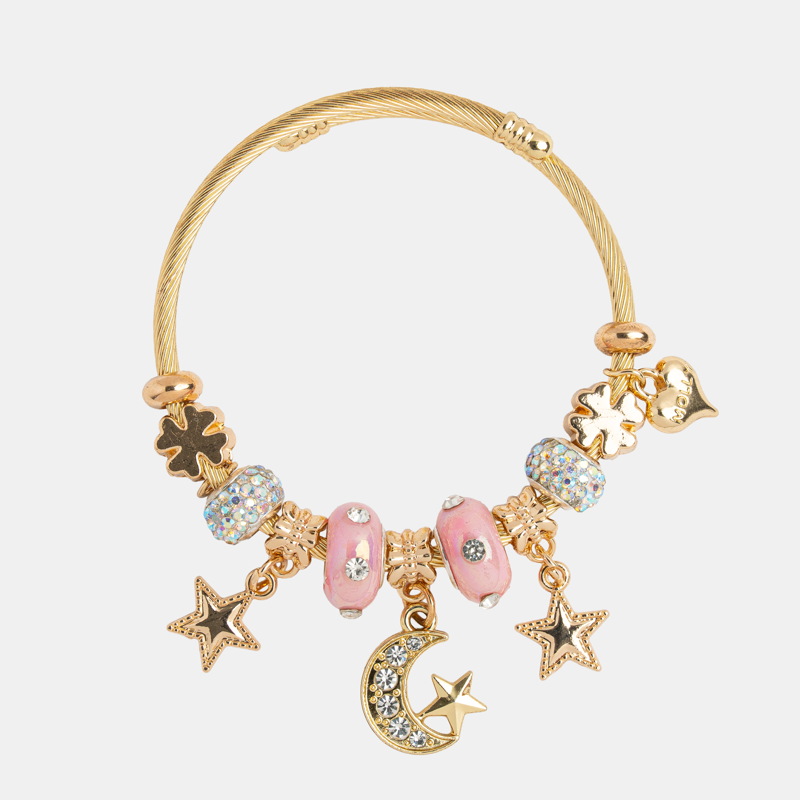 Molly Charm Lunar Star Kiss Pink White