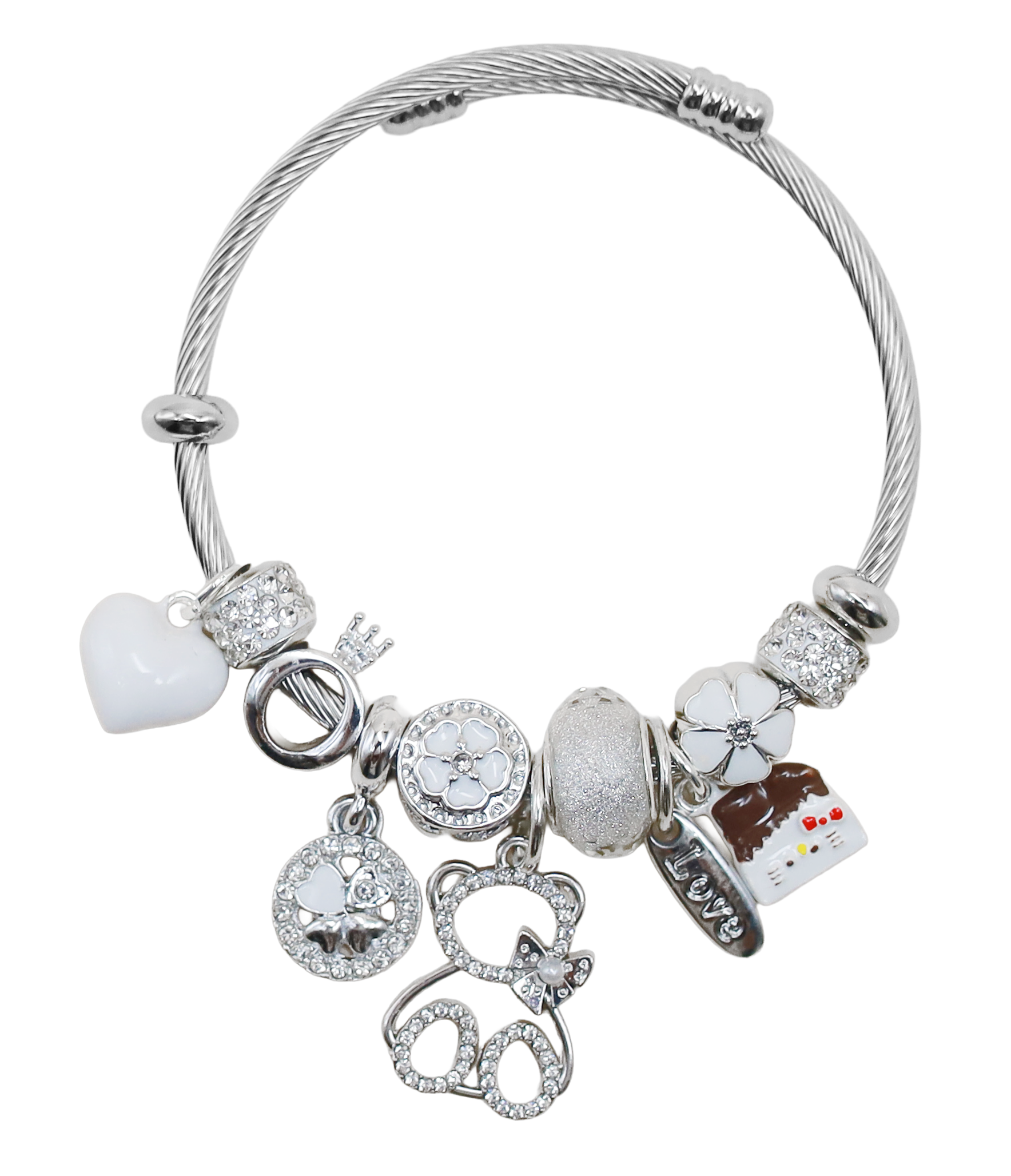 Snowy Whispers Charm Bracelet