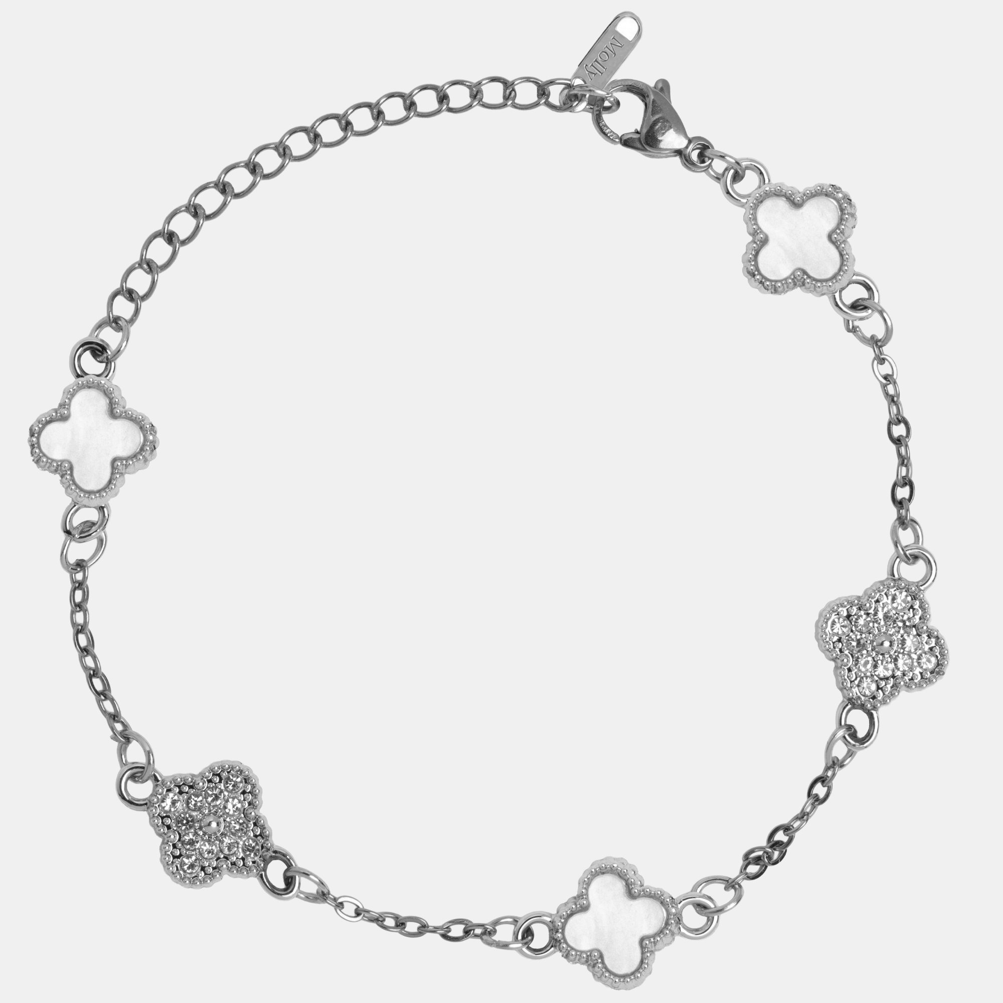 Molly Garden  Mini Bracelet-Sliver-White