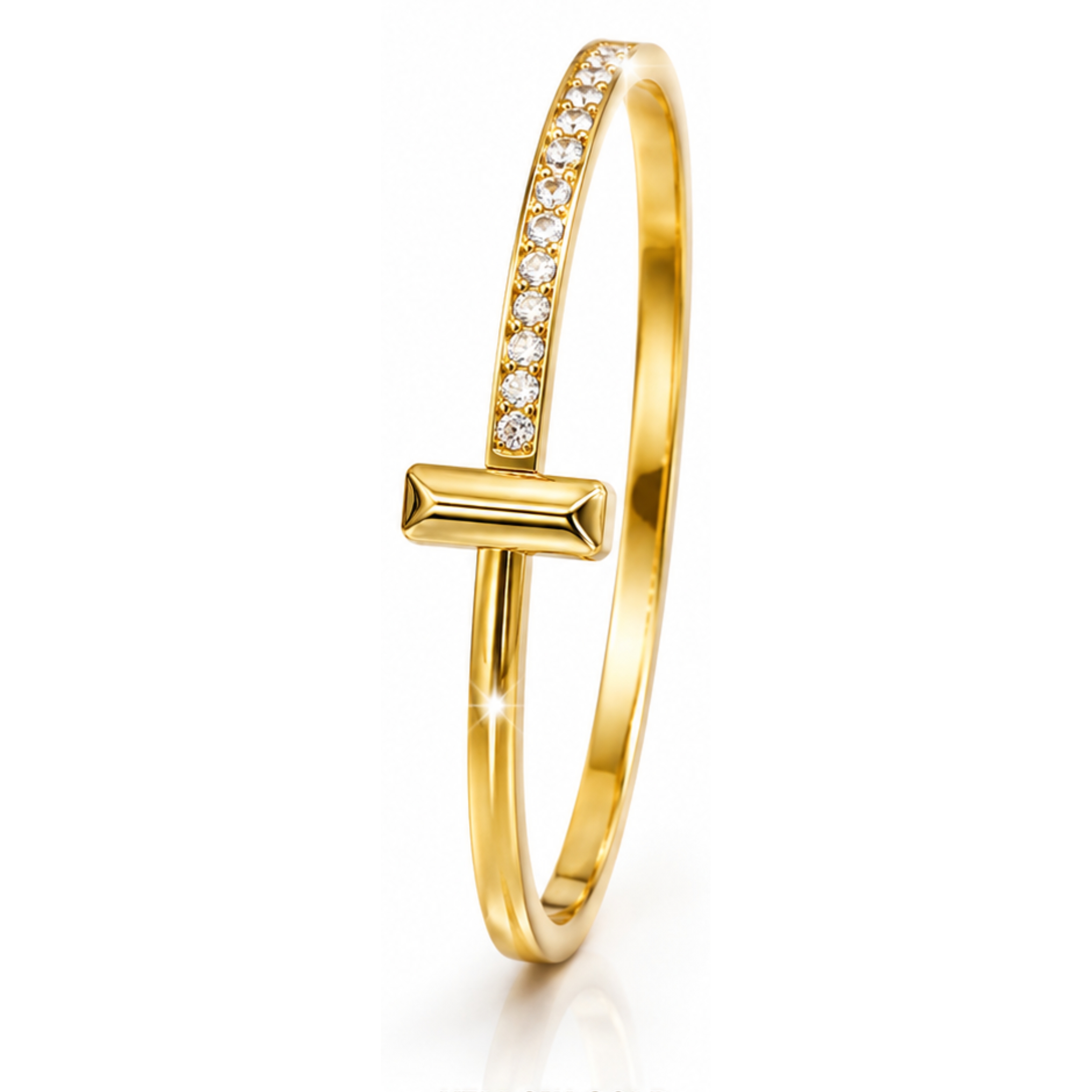 Molly Jewelry-Gold T-Bangle / T-Bar Bracelet