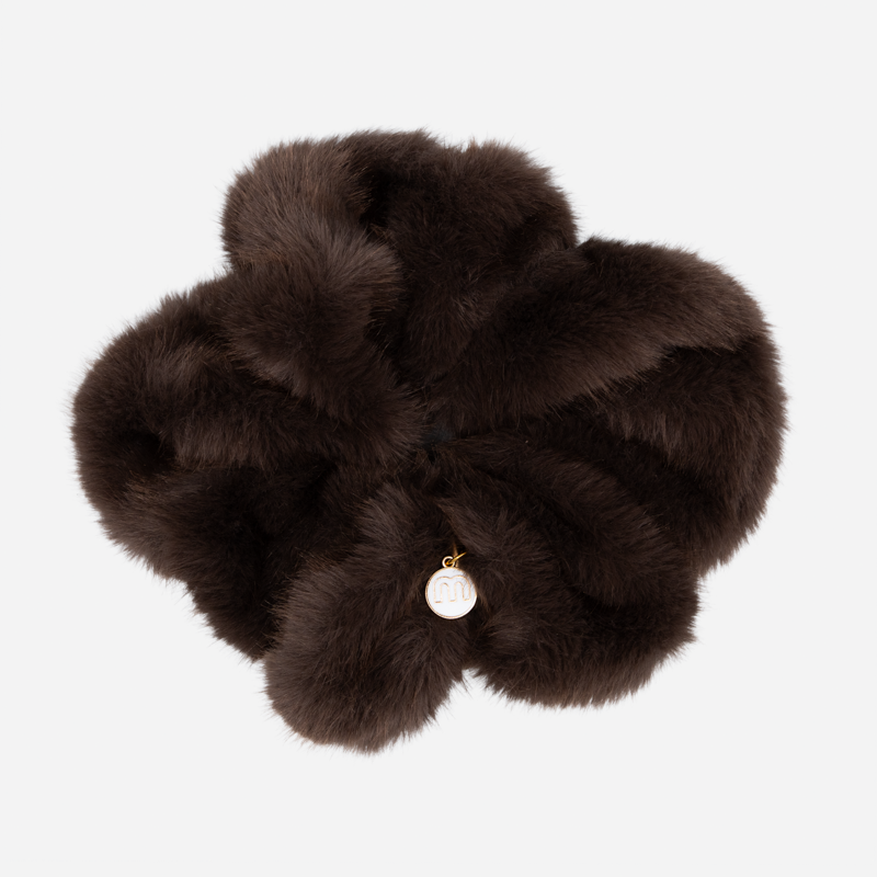 Frost Plush Scrunchie-Brown
