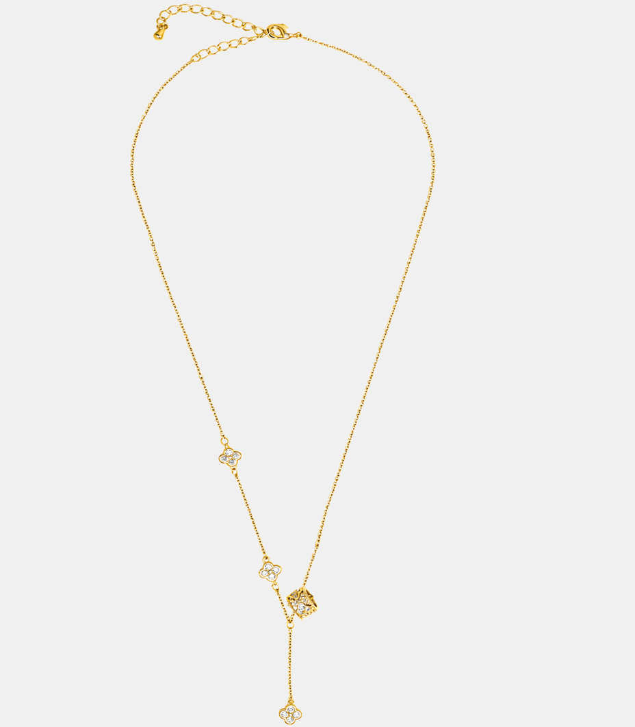 Molly Grace Drop - Necklace-Gold