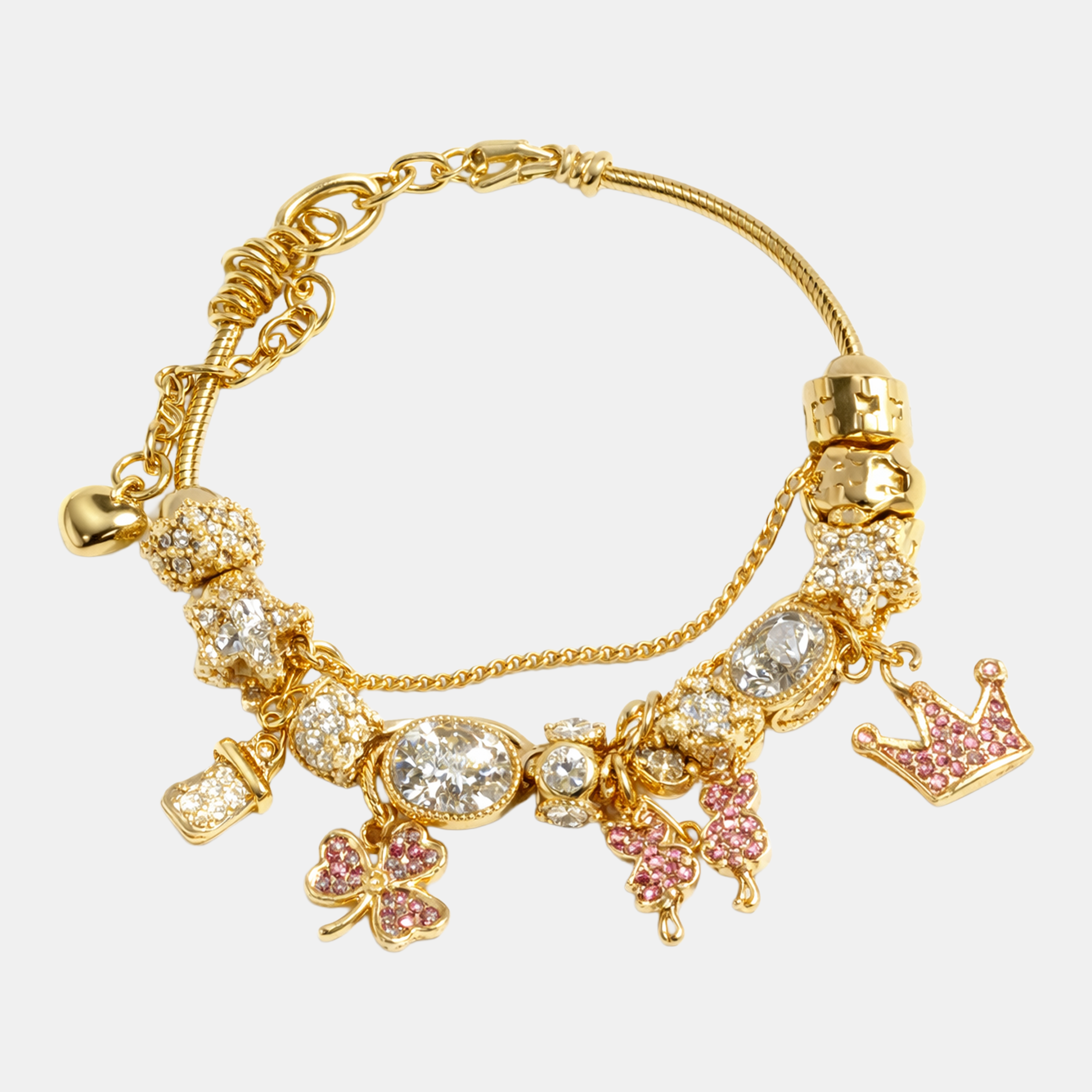 Molly Charm Crystal Butterfly Gold