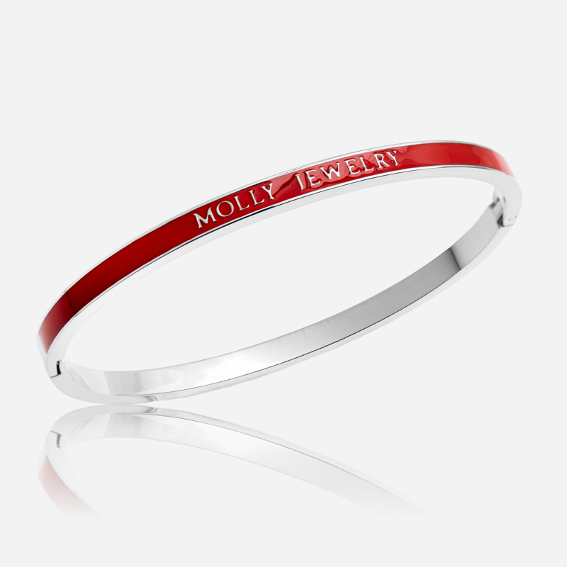 Molly Timeless Color Bracelet-Slive -Red