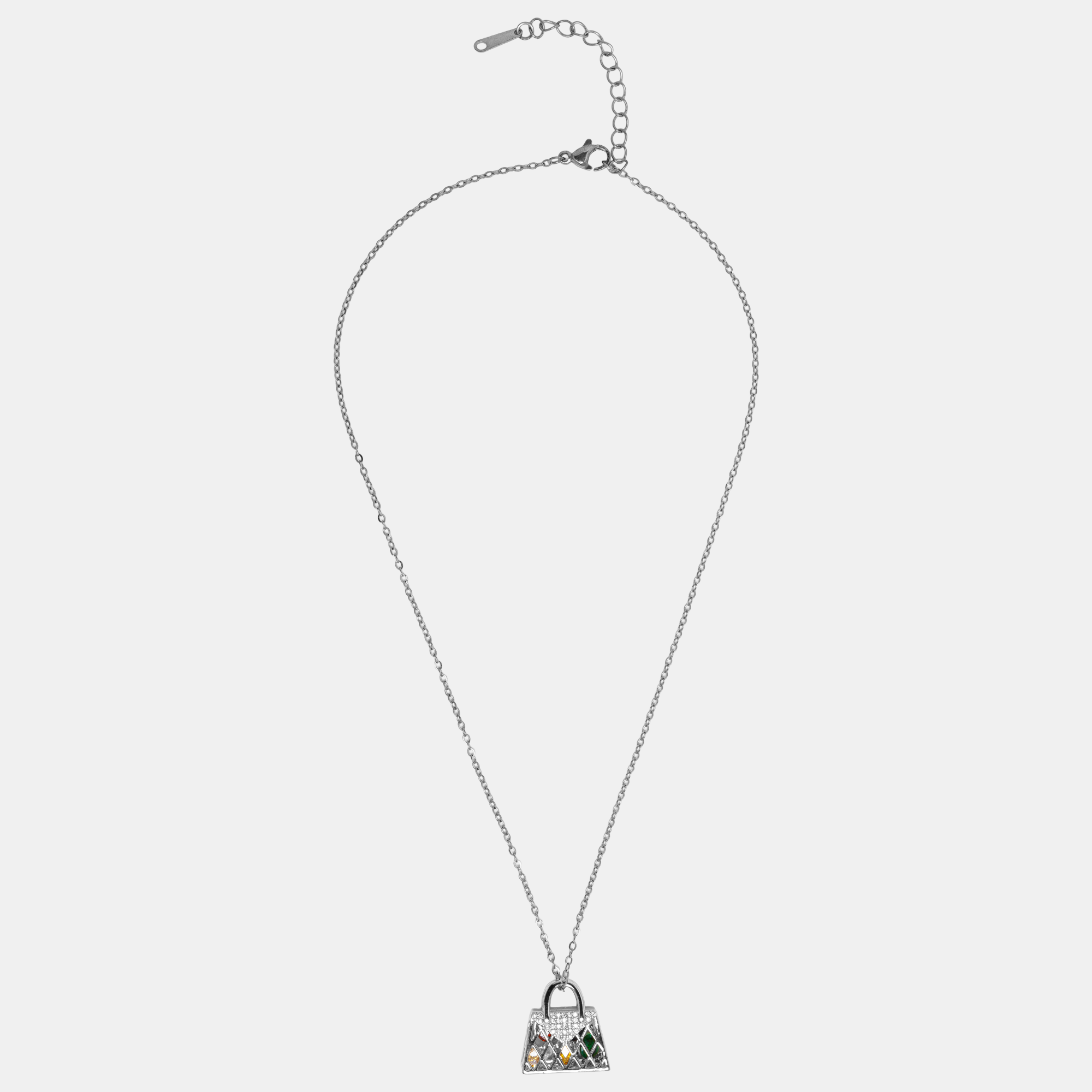 Molly Belle Handbag -Necklace -Silver