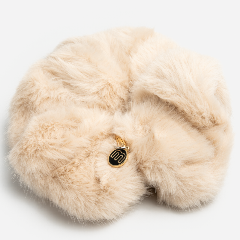 Frost Plush Scrunchie-Ivory