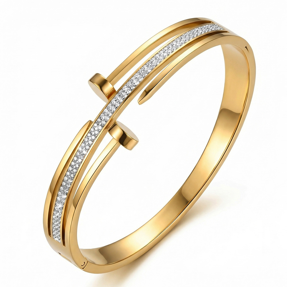 Molly Jewelry- Diamond Line-Bracelet-Gold