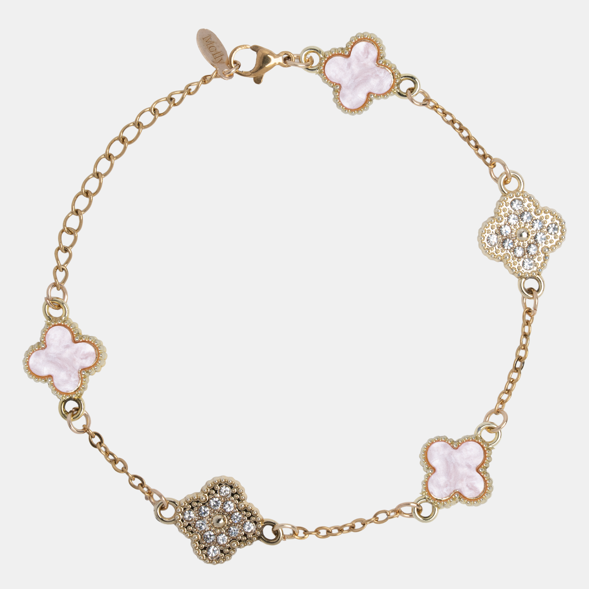 Molly Garden Bracelet-Gold-Pink