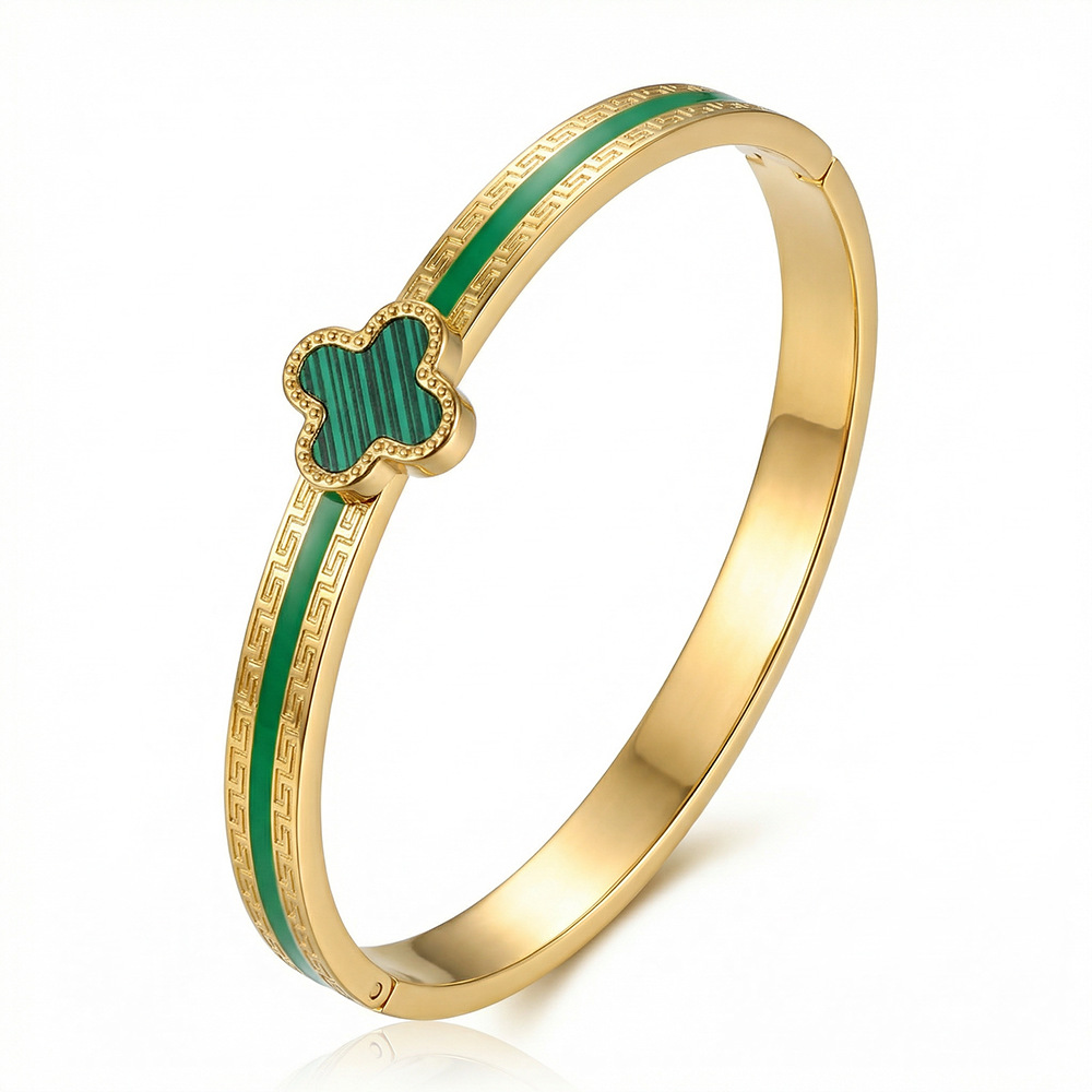 Molly Jewelry- Greek Clover-Bracelet-Green