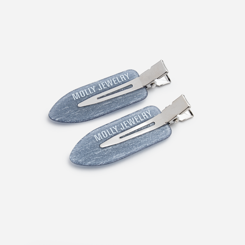 Backstage Glow Hair Clip-Denim Blue